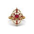 Ruby Royal Filigree Cluster Engagement Ring - Zinnia No. 55