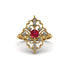 Diamond Royal Filigree Cluster Engagement Ring - Zinnia No. 10