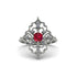 Diamond Royal Filigree Cluster Engagement Ring - Zinnia No. 12 image 1