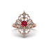 Diamond Royal Filigree Cluster Engagement Ring - Zinnia No. 11 image 1