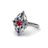 Sapphire Royal Filigree Cluster Engagement Ring - Zinnia No. 72 image 3