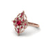 Ruby Royal Filigree Cluster Engagement Ring - Zinnia No. 56 image 3