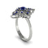Sapphire Royal Filigree Cluster Engagement Ring - Zinnia No. 75