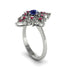 Ruby Royal Filigree Cluster Engagement Ring - Zinnia No. 60