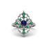 Emerald Royal Filigree Cluster Engagement Ring - Zinnia No. 30 image 1
