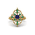 Emerald Royal Filigree Cluster Engagement Ring - Zinnia No. 28 image 1