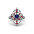 Ruby Royal Filigree Cluster Engagement Ring - Zinnia No. 60 image 1