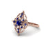 Sapphire Royal Filigree Cluster Engagement Ring - Zinnia No. 74 image 3