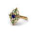 Emerald Royal Filigree Cluster Engagement Ring - Zinnia No. 28 image 3