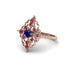 Ruby Royal Filigree Cluster Engagement Ring - Zinnia No. 59 image 3