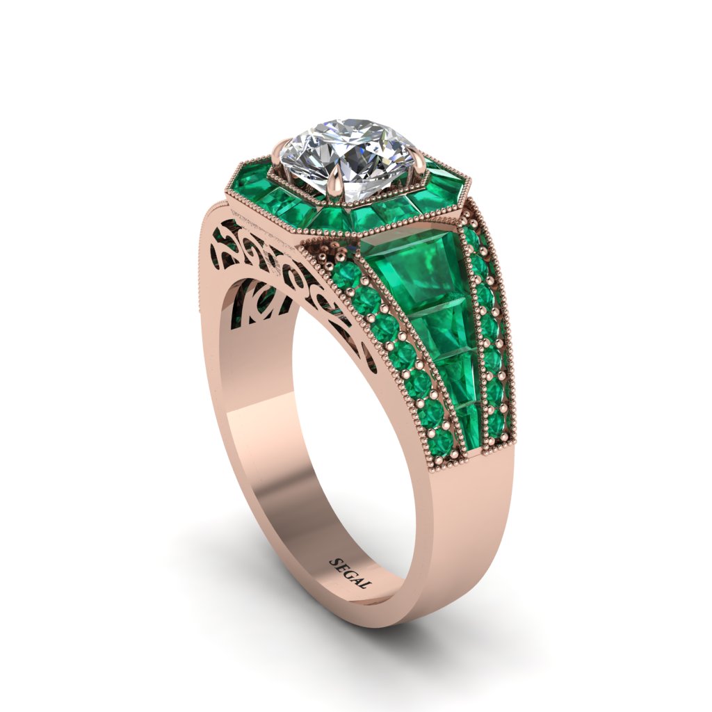 Diamond Royal Radiance Halo Engagement Ring - Liana No. 17