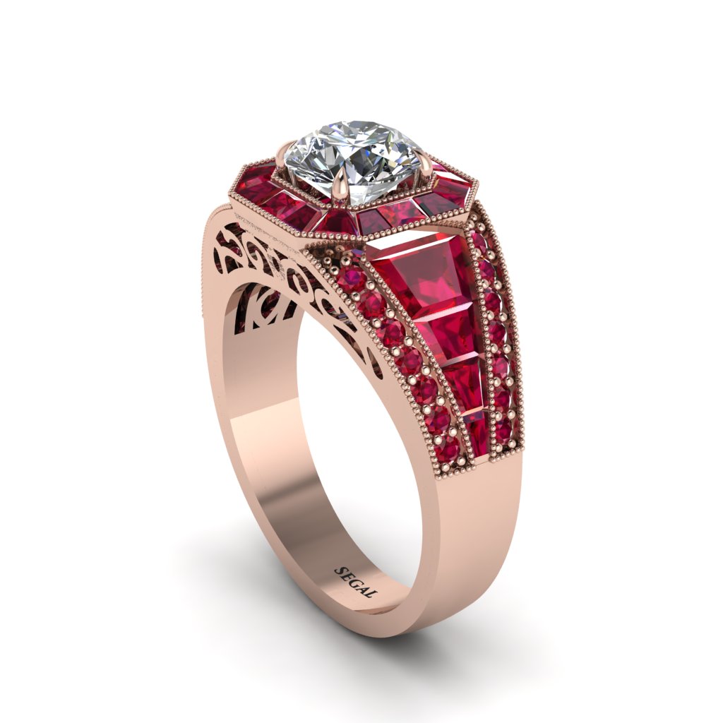 Diamond Royal Radiance Halo Engagement Ring - Liana No. 47