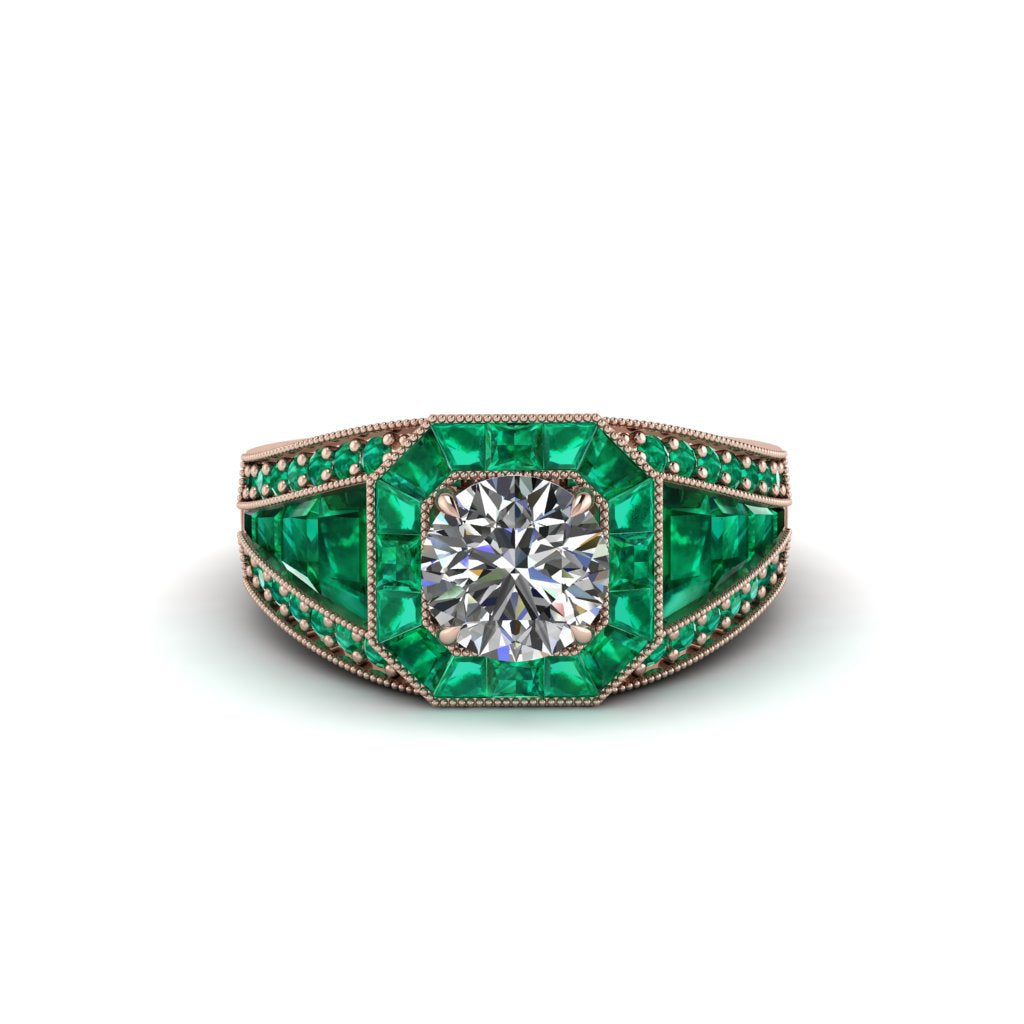 Diamond Royal Radiance Halo Engagement Ring - Liana No. 17