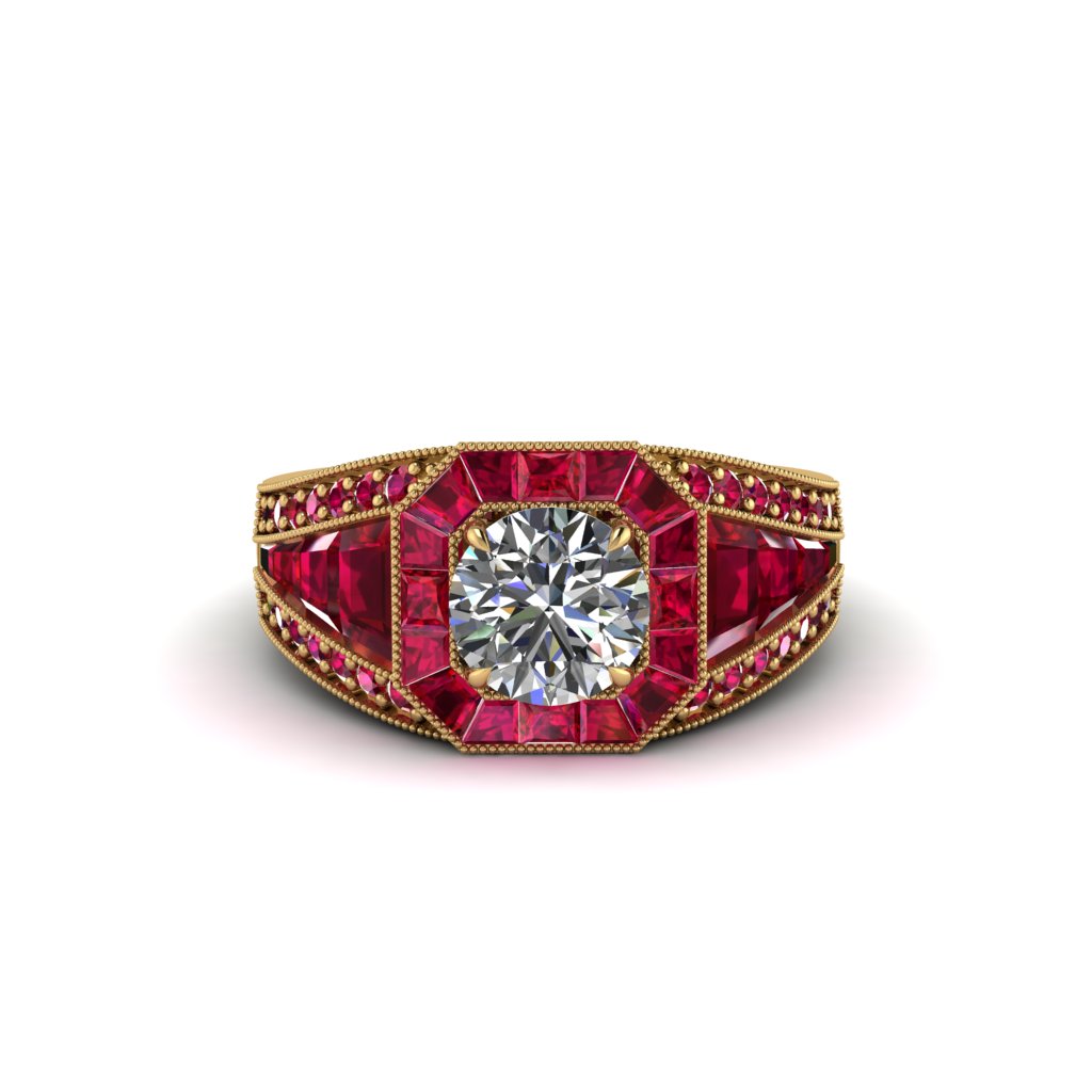 Diamond Royal Radiance Halo Engagement Ring - Liana No. 46
