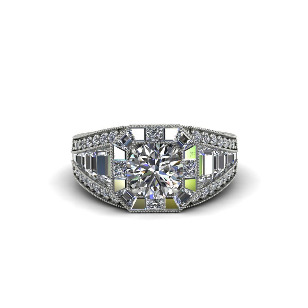 Diamond Royal Radiance Halo Engagement Ring - Liana No. 3