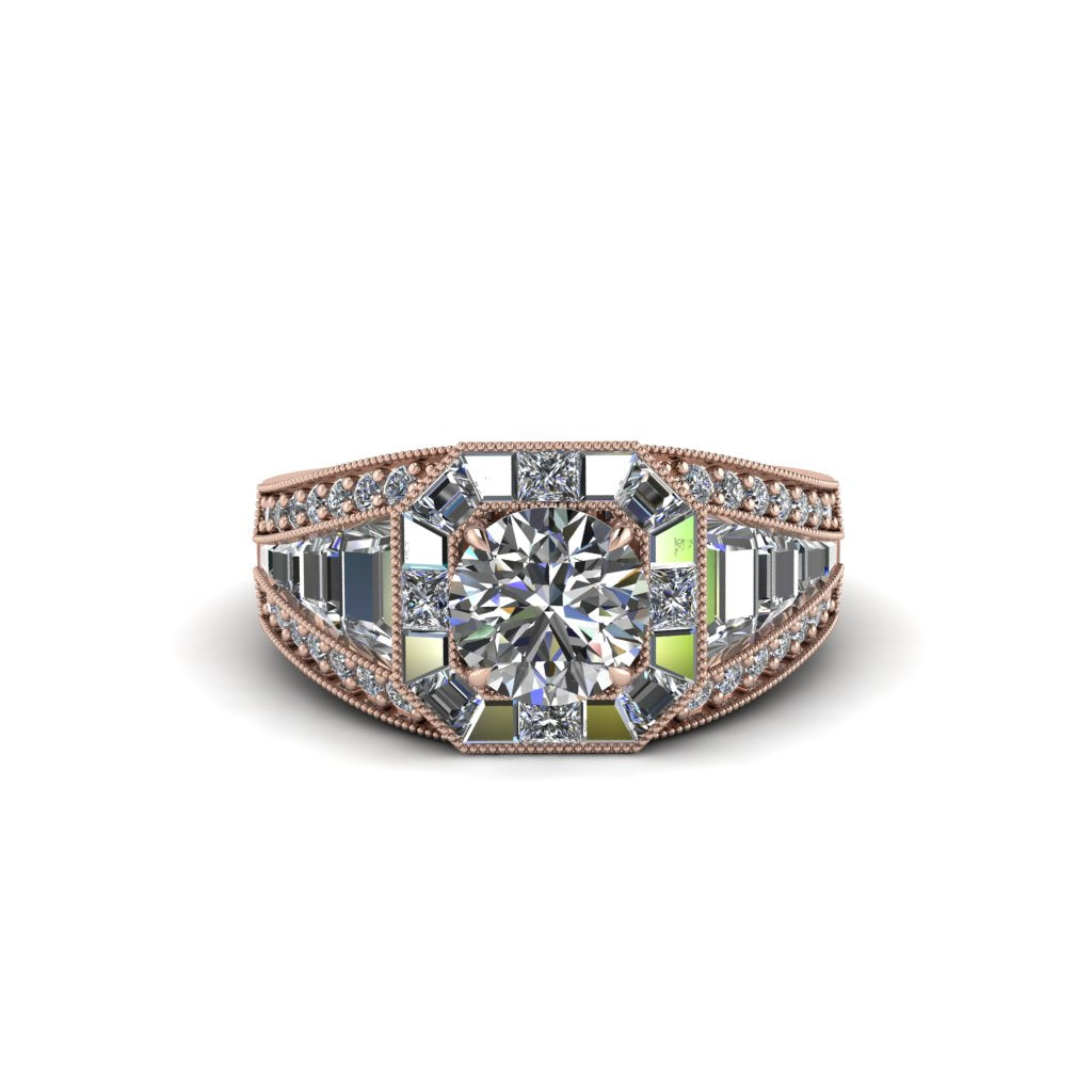 Diamond Royal Radiance Halo Engagement Ring - Liana No. 2