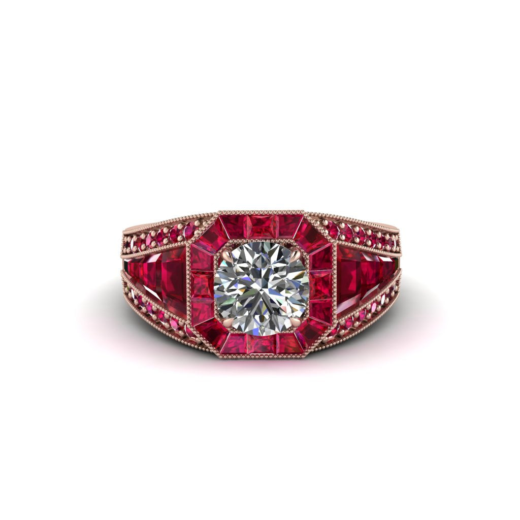 Diamond Royal Radiance Halo Engagement Ring - Liana No. 47