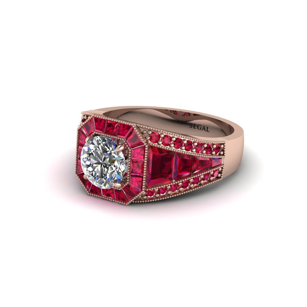 Diamond Royal Radiance Halo Engagement Ring - Liana No. 47