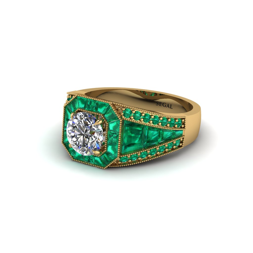 Diamond Royal Radiance Halo Engagement Ring - Liana No. 16