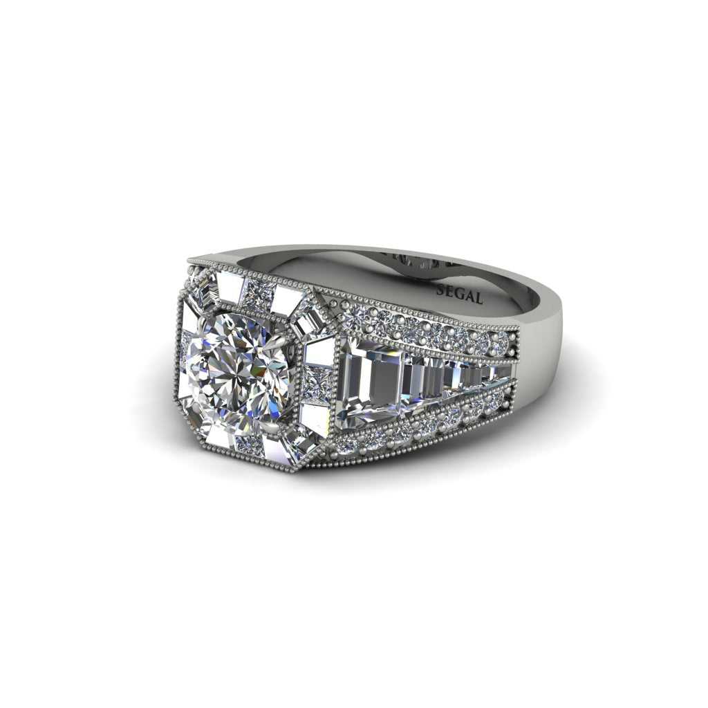 Diamond Royal Radiance Halo Engagement Ring - Liana No. 3
