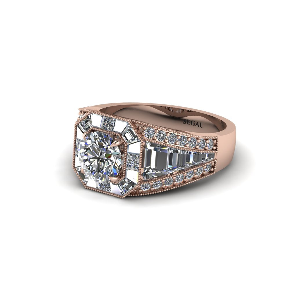 Diamond Royal Radiance Halo Engagement Ring - Liana No. 2