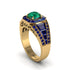 Emerald Royal Radiance Halo Engagement Ring - Liana No. 64