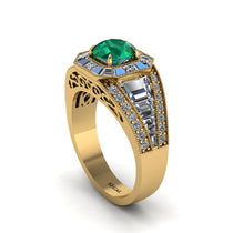Emerald Royal Radiance Halo Engagement Ring - Liana No. 4 image 1