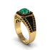 Emerald Royal Radiance Halo Engagement Ring - Liana No. 34