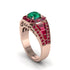 Emerald Royal Radiance Halo Engagement Ring - Liana No. 50 image 1