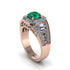 Emerald Royal Radiance Halo Engagement Ring - Liana No. 5 image 1