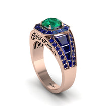 Emerald Royal Radiance Halo Engagement Ring - Liana No. 65 image 1