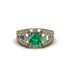 Emerald Royal Radiance Halo Engagement Ring - Liana No. 4