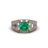 Emerald Royal Radiance Halo Engagement Ring - Liana No. 5