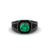 Emerald Royal Radiance Halo Engagement Ring - Liana No. 36