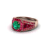 Emerald Royal Radiance Halo Engagement Ring - Liana No. 50