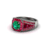 Emerald Royal Radiance Halo Engagement Ring - Liana No. 51