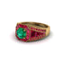 Emerald Royal Radiance Halo Engagement Ring - Liana No. 49 image 3
