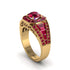 Ruby Royal Radiance Halo Engagement Ring - Liana No. 55