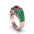 Ruby Royal Radiance Halo Engagement Ring - Liana No. 26 image 1