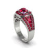 Ruby Royal Radiance Halo Engagement Ring - Liana No. 57