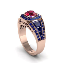 Ruby Royal Radiance Halo Engagement Ring - Liana No. 71 image 1