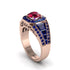 Ruby Royal Radiance Halo Engagement Ring - Liana No. 71