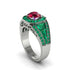 Ruby Royal Radiance Halo Engagement Ring - Liana No. 27 image 1