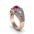 Ruby Royal Radiance Halo Engagement Ring - Liana No. 11