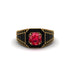 Ruby Royal Radiance Halo Engagement Ring - Liana No. 40
