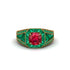 Ruby Royal Radiance Halo Engagement Ring - Liana No. 25
