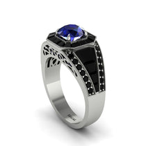 Sapphire Royal Radiance Halo Engagement Ring - Liana No. 45 image 1