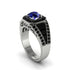 Sapphire Royal Radiance Halo Engagement Ring - Liana No. 45