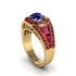 Sapphire Royal Radiance Halo Engagement Ring - Liana No. 58