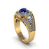 Sapphire Royal Radiance Halo Engagement Ring - Liana No. 13